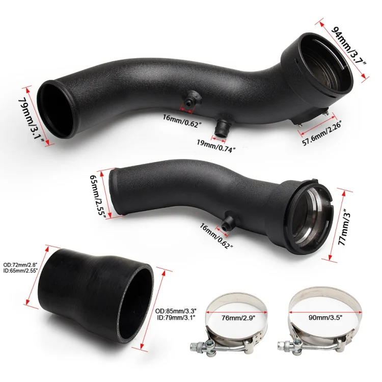 EDA001955301_5.webp Car Modified Intake Pipe Kit for BMW 335i N55 - Image 6