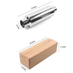 Universal Car / Motorcycles Stainless Exhaust Pipe Muffler 2.5 inch to 2.5 inch - Image 6