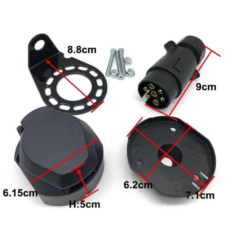 EDA002047401_4.webp 7 Pins 12N Electrics Converter Trailer Caravan Plug and Socket Adapter Connector - Image 5