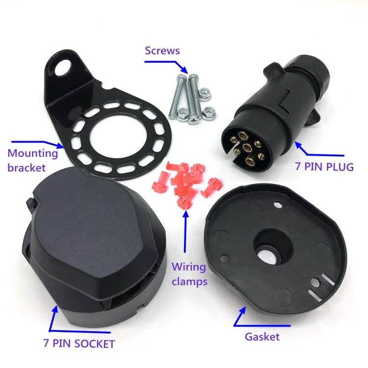 EDA002047401_5.webp 7 Pins 12N Electrics Converter Trailer Caravan Plug and Socket Adapter Connector - Image 6