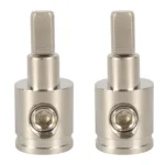 A5679 2 PCS Car Large Size Nickel-plated Brass 0GA to 4GA Audio Terminal Block