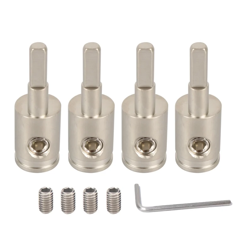 EDA0020537.webp A5682 4 PCS Car Small Size Nickel-plated Brass 4GA to 8GA Audio Terminal Block with Screws - Image 1