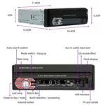 9601C HD 7 inch Universal Car Manually Retractable Screen MP5 Player with Carplay, Support FM & Bluetooth & TF Card - Image 9