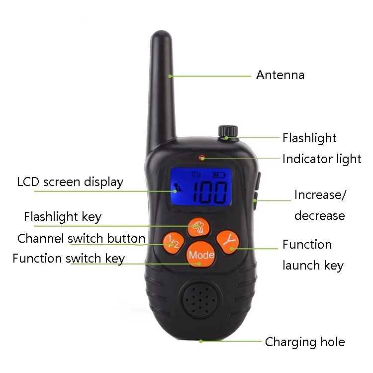 EDA002097701_2.webp 998DC Bark Stopper Remote Control Electric Shock Collar Dog Training Device - Image 3