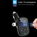 BT06 1.4 inch Car MP3 Player FM Transmitter QC3.0 Quick Charge Support Bluetooth Handsfree / TF Card - Image 6