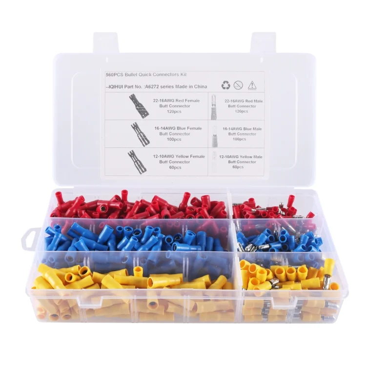 EDA002111001_1.webp 560 PCS Car Cable Connection Cold Press Terminal Male & Female Connector - Image 2