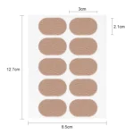 10 PCS 011 Flannel Free Stickers Multifunctional Sweat-absorbent Breathable Wear-resistant Heel Protector, Size: 3 x 2.1cm - Image 2