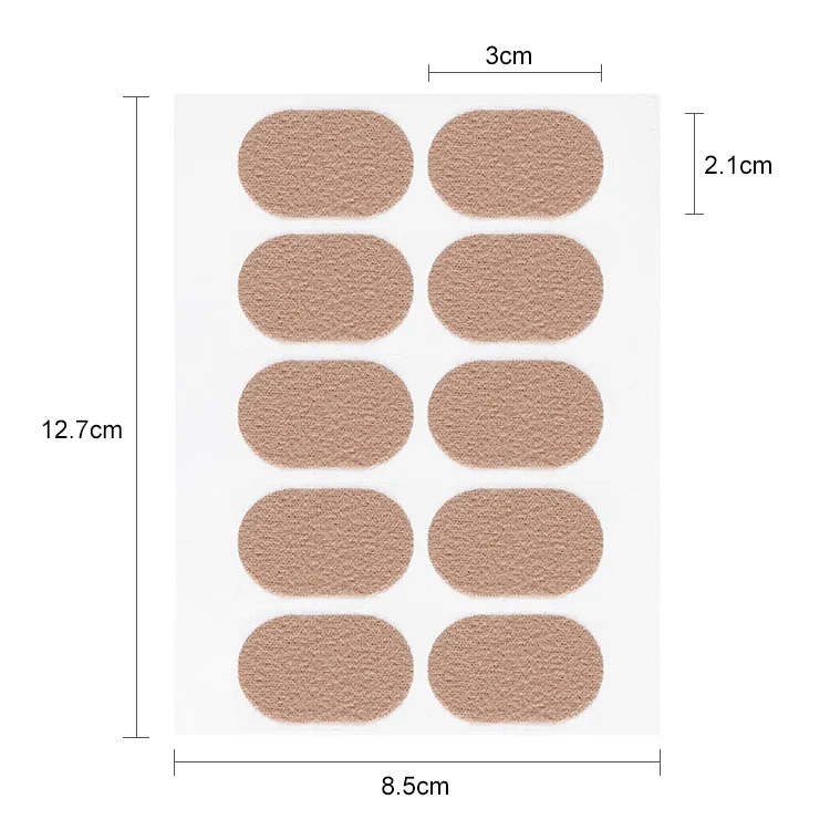 EDA002135301A_1.webp 10 PCS 011 Flannel Free Stickers Multifunctional Sweat-absorbent Breathable Wear-resistant Heel Protector, Size: 3 x 2.1cm - Image 2