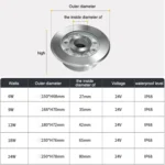 Landscape Colorful Color Changing Ring LED Stainless Steel Underwater Fountain Light - Image 3