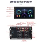 S-072A 7 inch IPS Screen Car Android Player GPS Navigation Bluetooth Touch Radio, Support Mirror Link & FM & WIFI & Steering Wheel Control - Image 2