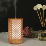 200ml Hollow-out Forest Pattern Wooden Essential Oil Aromatherapy Machine Ultrasonic Humidifier - Image 4