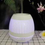 400ml Hollow-out LED Humidifier Wood Grain Air Purifier Aromatherapy Machine with Colorful LED Light - Image 5