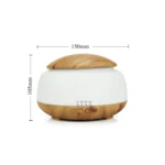 Wood Grain Humidifier Air Purifier Ultrasonic Atomization Household Aromatherapy Machine with Colorful LED Light - Image 2