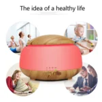 Wood Grain Humidifier Air Purifier Ultrasonic Atomization Household Aromatherapy Machine with Colorful LED Light - Image 13