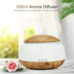 Wood Grain Humidifier Air Purifier Ultrasonic Atomization Household Aromatherapy Machine with Colorful LED Light - Image 5