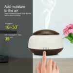 Wood Grain Humidifier Air Purifier Ultrasonic Atomization Household Aromatherapy Machine with Colorful LED Light - Image 7