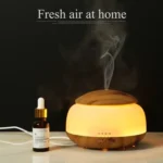Wood Grain Humidifier Air Purifier Ultrasonic Atomization Household Aromatherapy Machine with Colorful LED Light - Image 8