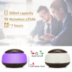 Wood Grain Humidifier Air Purifier Ultrasonic Atomization Household Aromatherapy Machine with Colorful LED Light - Image 9