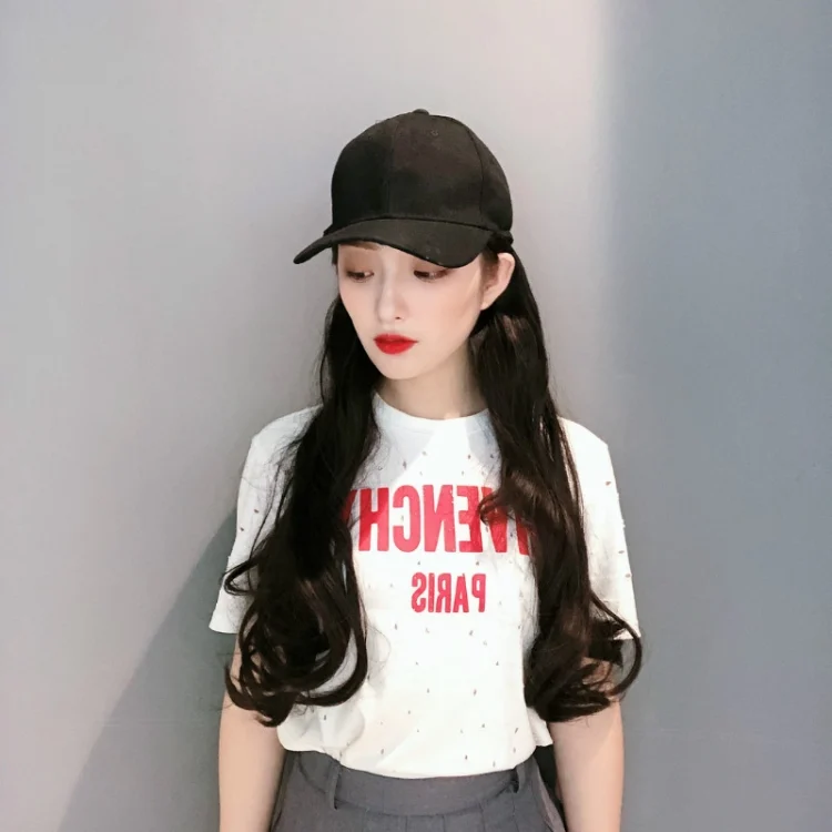 EDA00241801A_1.webp Hat Big Curve Wig One-piece Long Curly Chemical Fiber Headgear for Women - Image 2