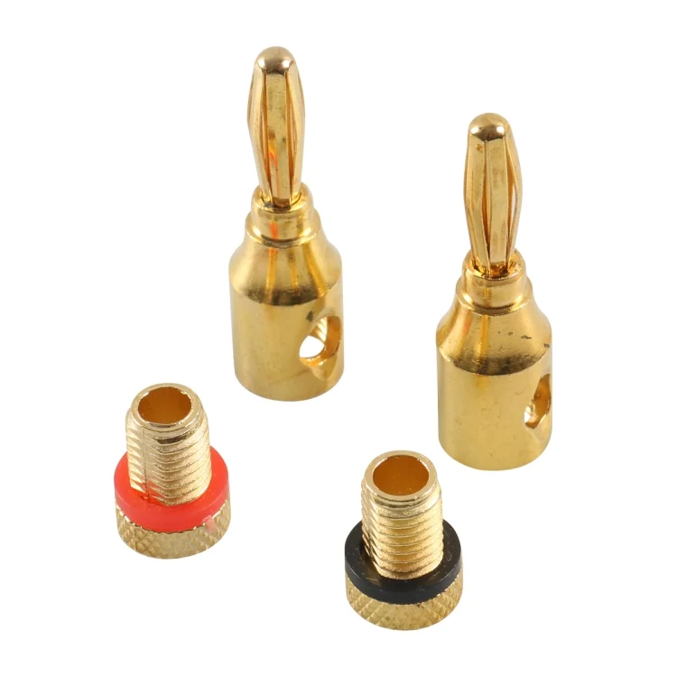 EDA002430701_3.webp Car Gold-plated Red and Black 4mm Banana Head Audio Plug - Image 4