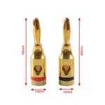 Car Gold-plated Red and Black 4mm Banana Head Audio Plug - Image 6