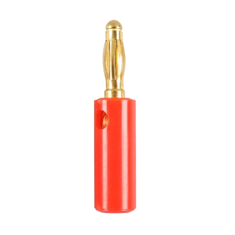 EDA002430901_2.webp Car Red and Black Cover Gold-plated 4mm Banana Head Audio Plug - Image 3