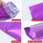 100 PCS/Set Matte Aluminum Foil Snack Stand-up Pouch - Image 3