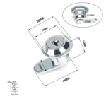 A2922-01 15mm Cylinder Drawer & Cabinet Lock Cam Locks - Image 4
