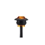 15 in 1 Red + Amber + White Light Truck Trailer LED Round Side Marker Lamp - Image 2