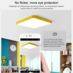 Macaron LED Square Ceiling Lamp, 3-Colors Light - Image 4