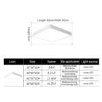 Macaron LED Square Ceiling Lamp, Stepless Dimming - Image 2