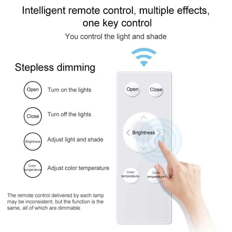 EDA002469101_B4.webp Macaron LED Square Ceiling Lamp, Stepless Dimming - Image 5