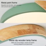 Wood Macaron LED Round Ceiling Lamp, White Light - Image 4