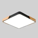 Wood Macaron LED Square Ceiling Lamp, 3-Colors Light - Image 7