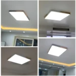 Wood Macaron LED Rectangle Ceiling Lamp, White Light - Image 6