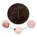 Air Bangs Fluffy Corn Blanching Water Ripple Long Curly Hair Wig Rose Net Headgear for Women - Image 3