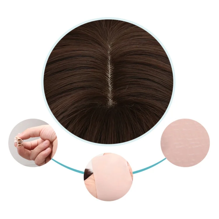 EDA00247701B_2.webp Air Bangs Fluffy Corn Blanching Water Ripple Long Curly Hair Wig Rose Net Headgear for Women - Image 3