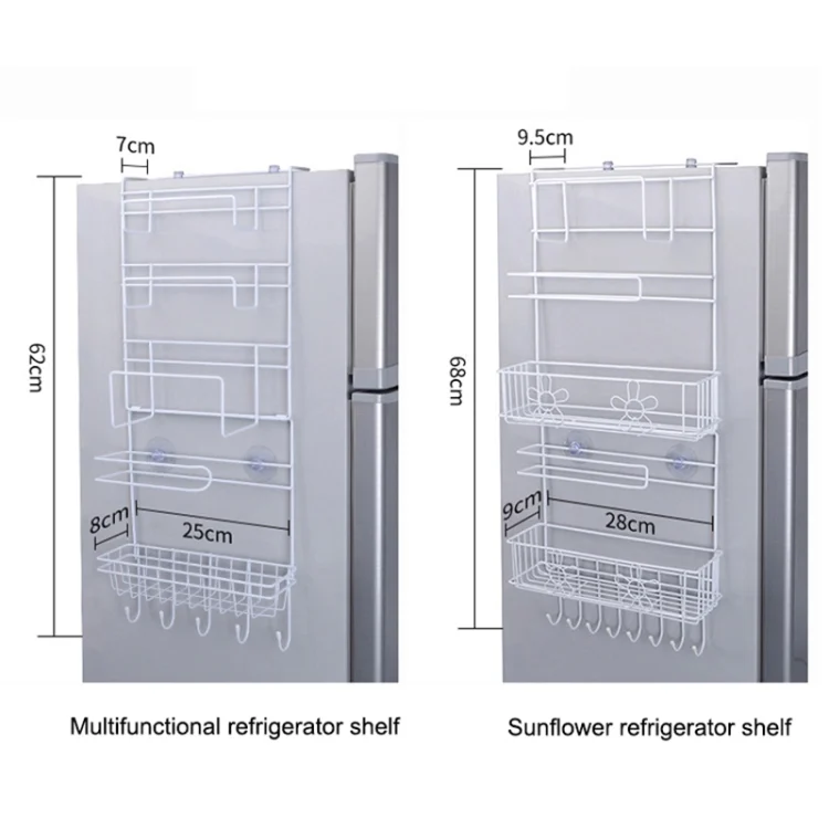 EDA00265901_4.webp Multi-layer Fridge Storage Rack Side Shelf Sidewall Holder Multi-function Kitchen Organizer Household - Image 5