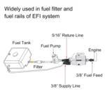 HF072-BK LS LS1 LS3 Fuel Rail Quick Connect Fitting Line Adapter AN6 3/8 Tube - Image 6