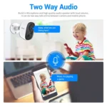 ESCAM G14 Rechargeable 1080P Full HD AI Recognition Infrared Night Vision WiFi Camera - Image 6