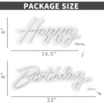 Happy Birthday Party LED Decorative Neon Lamp - Image 4