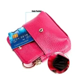 Litchi Texture Cowhide Hand Held Small Wallet for Ladies - Image 5