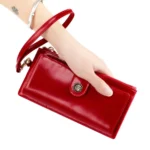 3506 Oil Wax Vintage Texture RFID Anti-Degaussing Hand Held Wallet for Ladies - Image 6