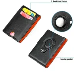 9618 Men RFID Anti-Theft Cowhide Wallet with Location Tracker Pocket - Image 4