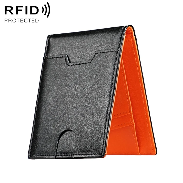9651 Ultra-thin Two-fold RFID Anti-theft Wallet For Men and Women