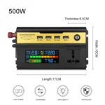 8896 500W Car Smart Multi-functional Digital Display Inverter - Image 3