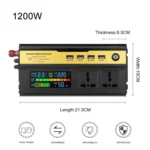 8896 1200W Car Smart Multi-functional Digital Display Inverter - Image 3