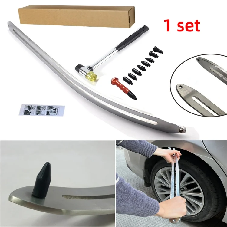 EDA0031033.webp N7 12 in 1 Car Paintless Dent Removal Fender Damage Repair Puller Lifter Arc Crowbar Tools Hook Rods kit - Image 1