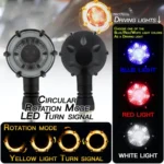 PE-ZSD-174 Motorcycle Flashing Rotation Mode LED Two-color Modified Round Turn Signal Light - Image 6