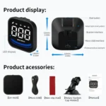 G4 Head Up Display Car Speedometer Smart Digital Alarm Reminder GPS HUD - Image 2